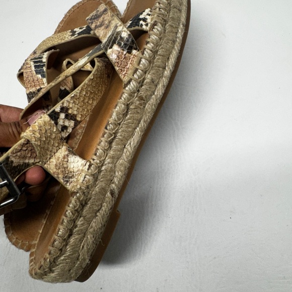 Madewell Women's Snakeskin Espadrille Sandals size 8 - Picture 6 of 9